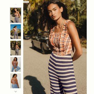 NWT Anthropologie Verb by Pallavi Singhee Ruffled Plaid Tank